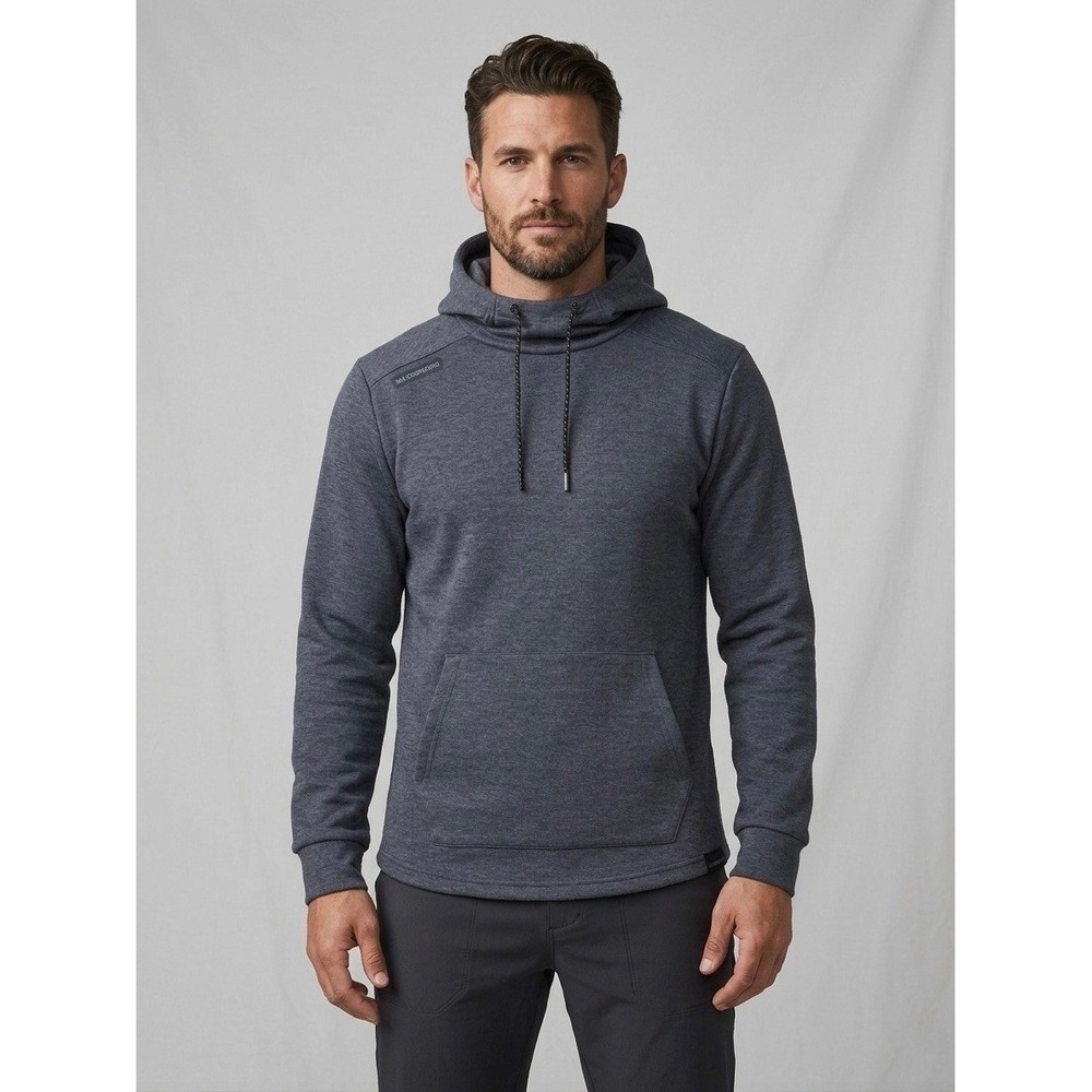 Legends Hawthorne Tech Hoodie Mens Medium Charcoal Gray Scuba Neck Sweatshirt